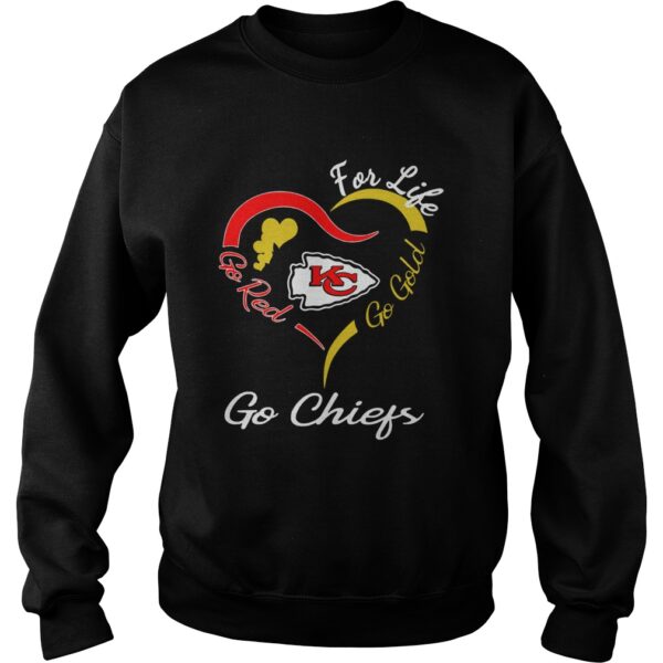 Kansas City Chiefs Heart For Life Go Red Go Gold Go Chiefs shirt