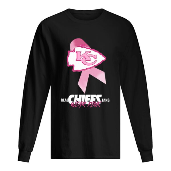 Kansas City Chiefs Real Chiefs Fans Wear Pink Breast Cancer shirt