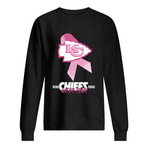 Kansas City Chiefs Real Chiefs Fans Wear Pink Breast Cancer shirt