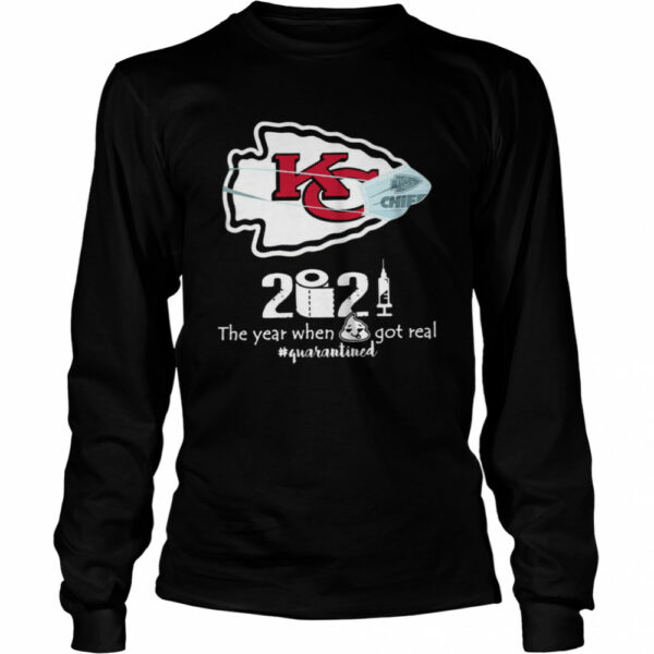 Kansas City Chiefs face mask 2021 toilet paper the year when got real quanrantined shirt