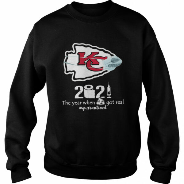 Kansas City Chiefs face mask 2021 toilet paper the year when got real quanrantined shirt