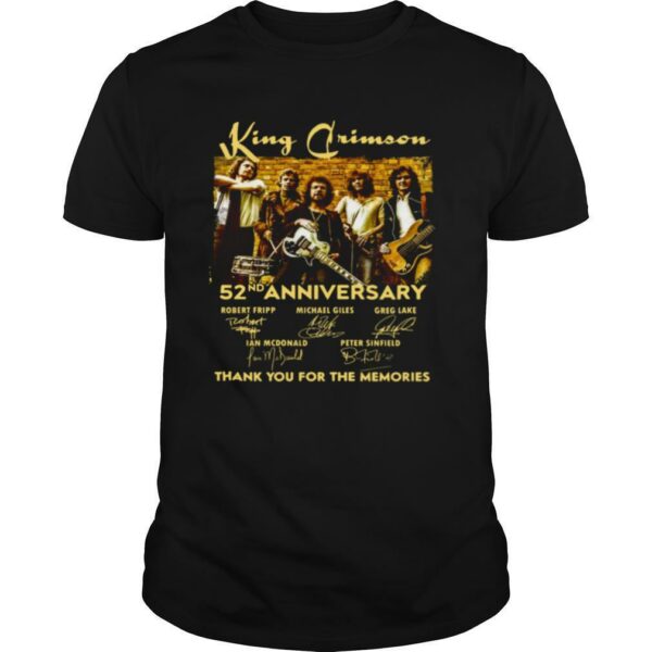 King Crimson 52nd Anniversary Thank You For The Memories Signatures shirt