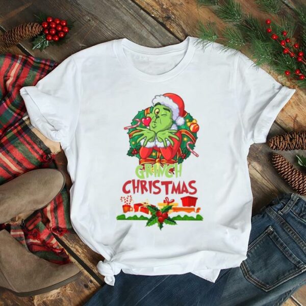 Kiss Merry Grinchmas Grinch Santa Christmas shirt