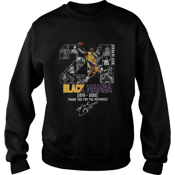 Kobe Bryant 24 Black Mamba 1978 2020 Thank You For The Memories Signature shirt