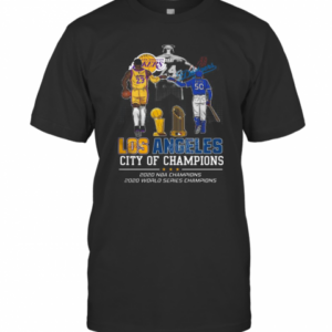 Kobe Bryant And Mookie Betts Los Angeles Dodgers City Of Champions T-Shirt