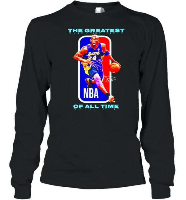 Kobe Bryant the greatest of all time NBA signatures shirt