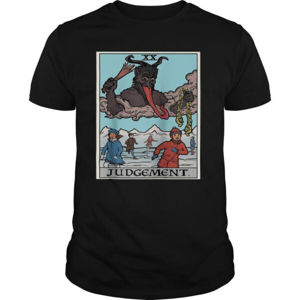 Krampus Judgement Tarot Card Funny Christmas Gothi shirt