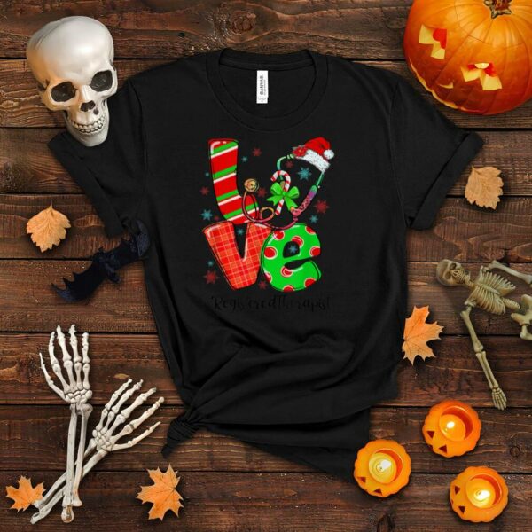 LOVE Registered Therapist Christmas Stethoscope Xmas Pajama T Shirt