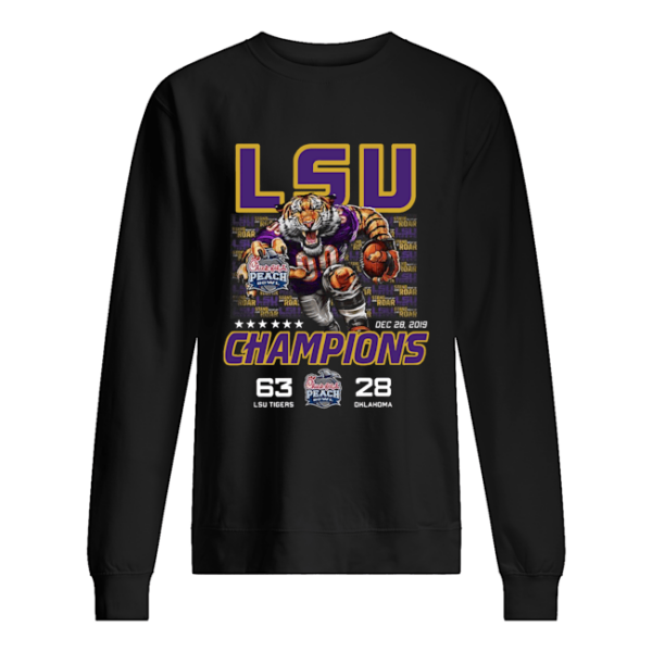 LSU Tigers 2019 Peach Bowl Champions shirt