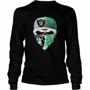 Las vegas Raiders and Oakland Athletics hat face mask shirt Las vegas Raiders and Oakland Athletics hat face mask shirt