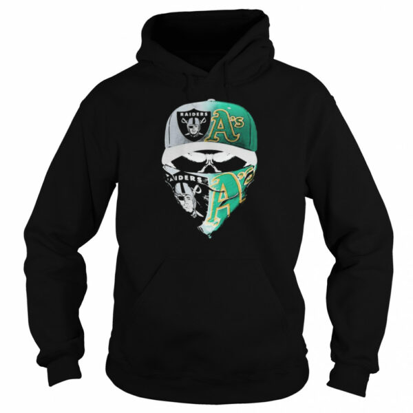 Las vegas Raiders and Oakland Athletics hat face mask shirt