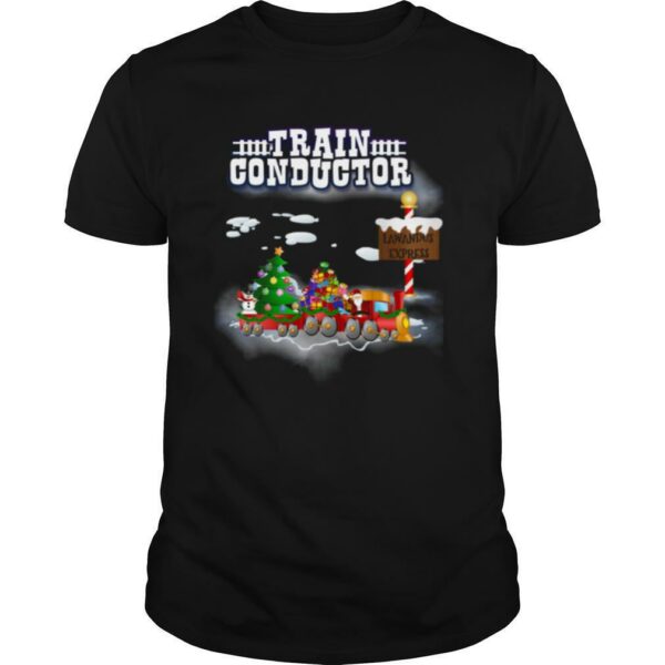 Lawandus Express Merry Christmas Train Conductor shirt