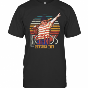 Legends Never Die Baseball Boy Vintage Retro T-Shirt
