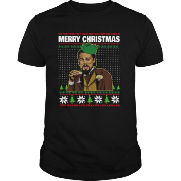 Leo Laughing Dank Meme Ugly Merry Christmas shirt