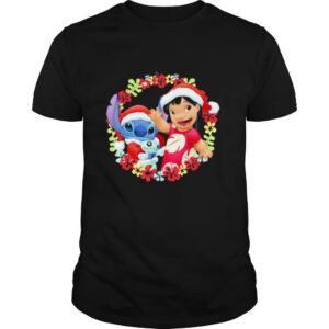Lilo And Stitch Wear Pajama Santa Claus Merry Christmas shirt