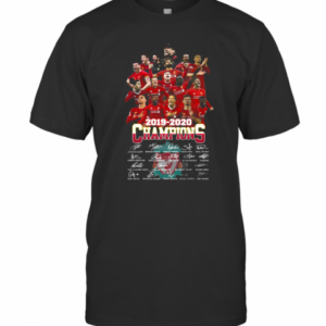 Liverpool Football Club 2019 2020 Champions Signatures T-Shirt