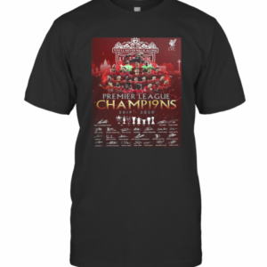 Liverpool Football Club Premier League Champions 2019 2020 Signatures T-Shirt