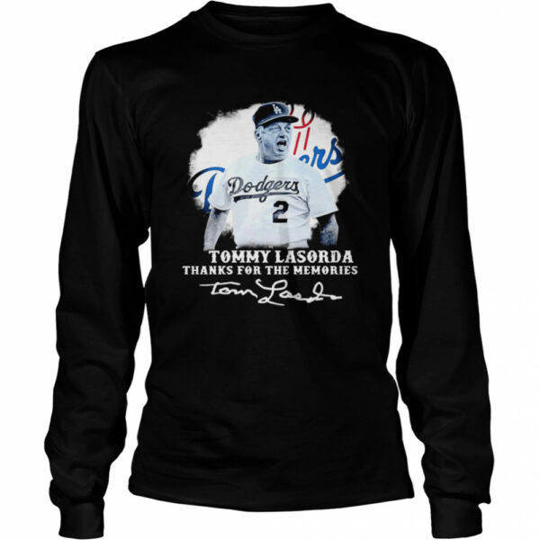 Los Angeles Dodgers Tommy Lasorda Thanks For The Memories Signatures shirt