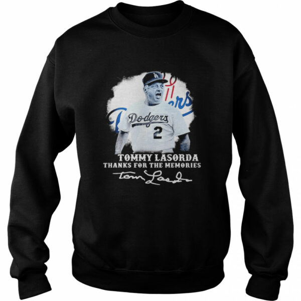 Los Angeles Dodgers Tommy Lasorda Thanks For The Memories Signatures shirt