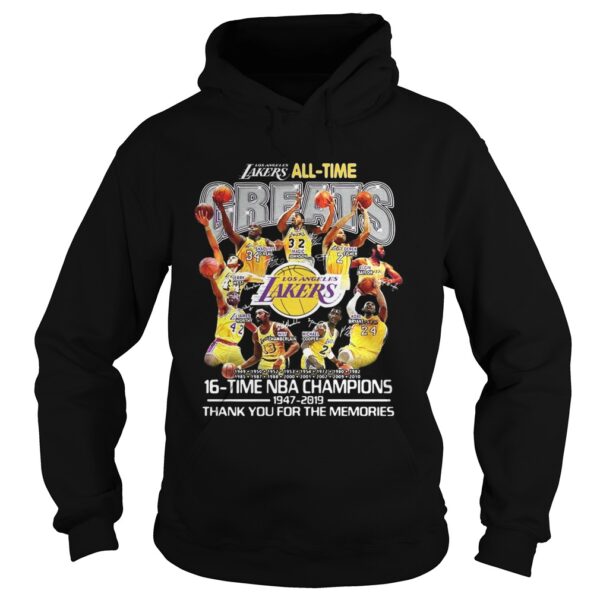 Los Angeles Lakers all time 16 time NBA champions shirt