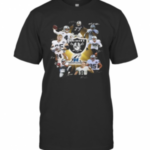 Los Angeles Raiders Football Team Signatures T-Shirt