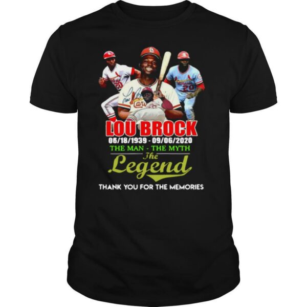 Lou Brock 1939 2020 The Man The Myth The Legend Signature shirt