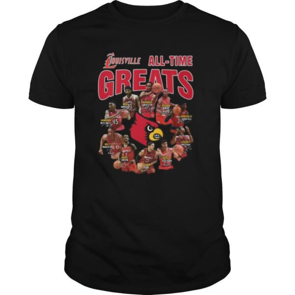 Louisville cardinals all time great signatures shirt