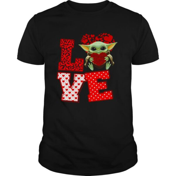 Love Baby Yoda Hug Rose Flower Happy Valentines Day 2021 shirt