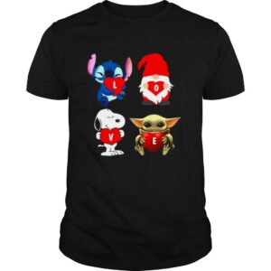 Love Stitch Gnome Snoopy And Yoda 2021 shirt