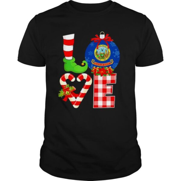 Love flag of State Of Idaho Christmas shirt