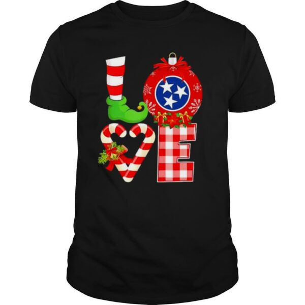 Love flag of Tennessee State Christmas shirt