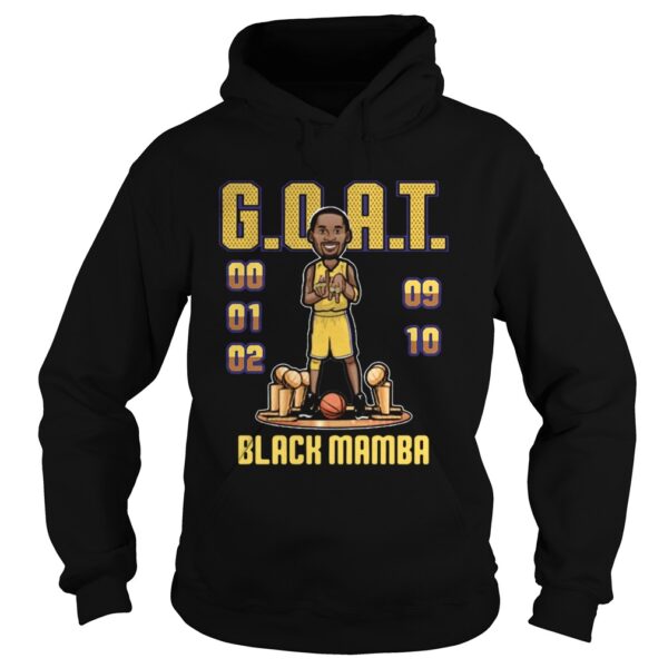 Mamba Day X Goat Kobe Won 5 Rings 00 01 02 09 10 shirt