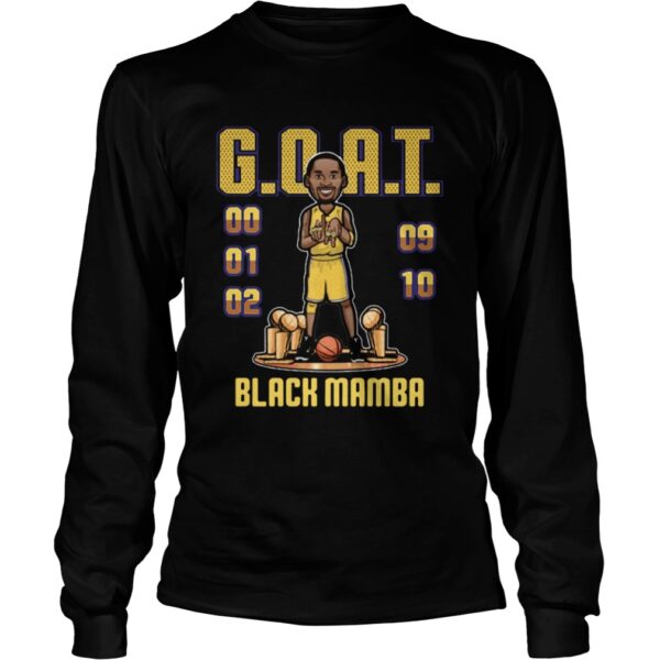 Mamba Day X Goat Kobe Won 5 Rings 00 01 02 09 10 shirt