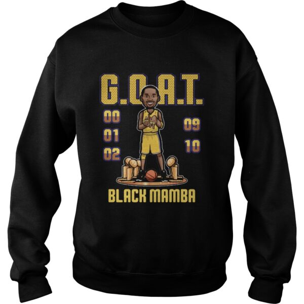 Mamba Day X Goat Kobe Won 5 Rings 00 01 02 09 10 shirt