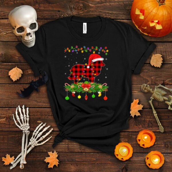 Matching Buffalo Plaid Sheltie Dog Christmas Pajama T Shirt