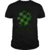Mens Plaid Clover Shamrock Irish Funny St Patricks Day T Shirt
