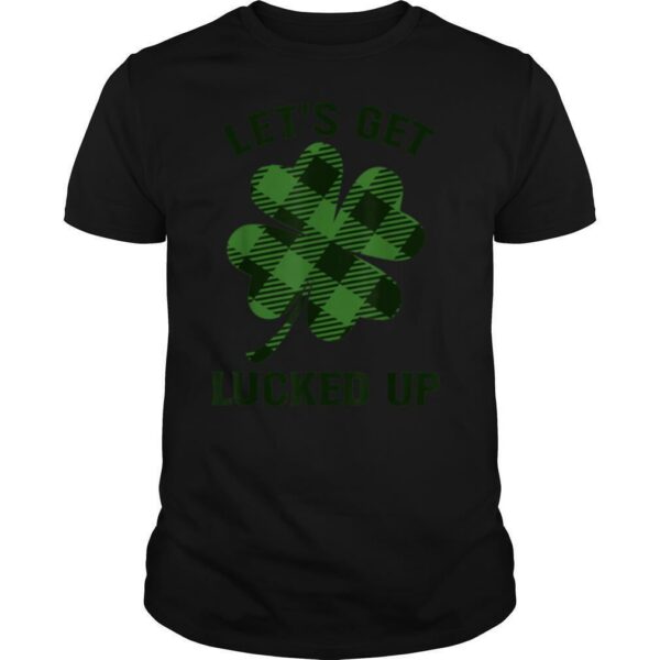 Mens Plaid Clover Shamrock Irish Funny St Patricks Day T Shirt