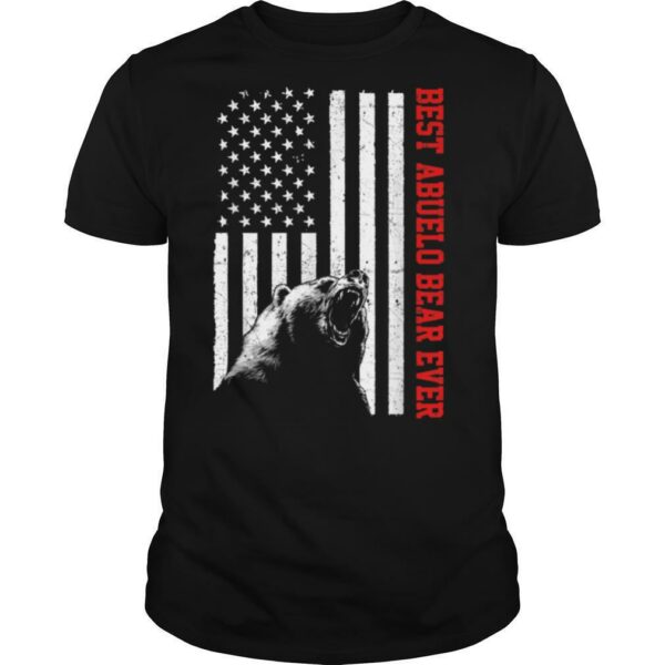 Mens USA Flag Best Abuelo Bear Ever Vintage Father’s Day T Shirt