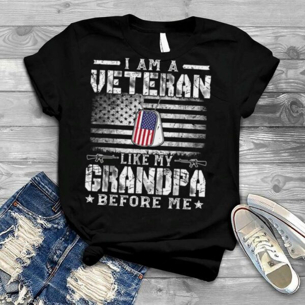 Mens Vintage American Flag Father’s Day Christmas For Grandpa Dad T Shirt