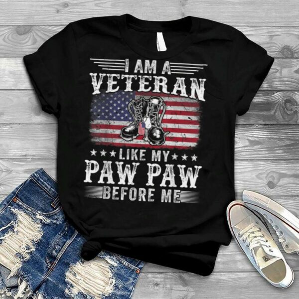 Mens Vintage USA Flag Father’s Day Christmas For Paw Paw Grandpa T Shirt