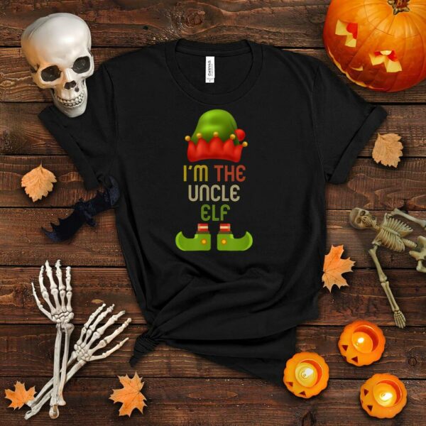 Mens uncle Elf Christmas Matching Family Pajama Christmas T Shirt