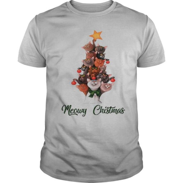 Meowy Christmas Cats Tree shirt