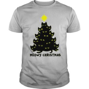 Meowy Christmas tree shirt