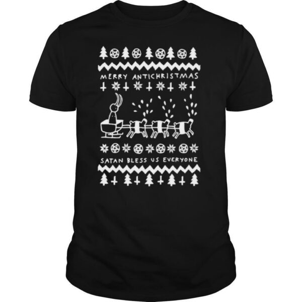 Merry Antichristmas Satan Bless Us Everyone Hugleikur Dagsson shirt