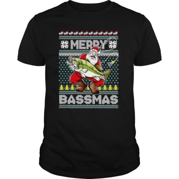 Merry Bassmas Fish Santa Ugly Christmas shirt