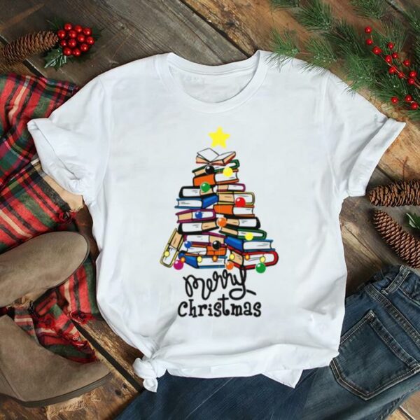 Merry Books Tree Merry Books Book Bookworm Book Christmas shirt