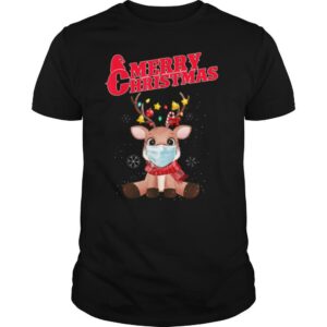 Merry Christmas 2020 Reindeer Mask Matching Family shirt