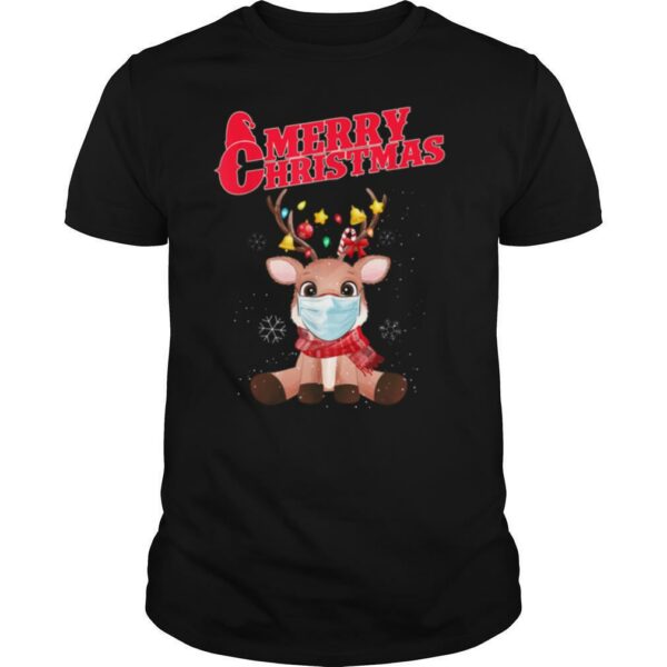 Merry Christmas 2020 Reindeer Mask Matching Family shirt