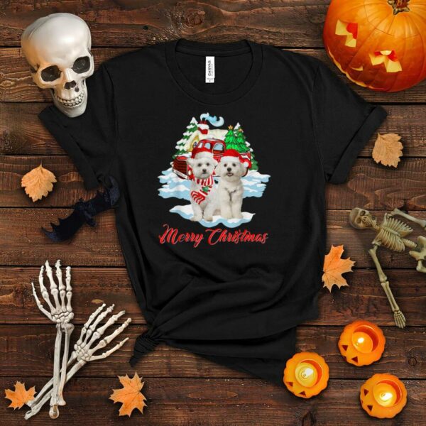 Merry Christmas Funny Santa Maltese Dog Lover Christmas T Shirt