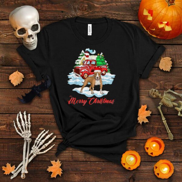 Merry Christmas Funny Santa Pit bull Dog Lover Christmas T Shirt